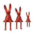 thumbnail image 1 of 3PCS Ceramic Rabbit Figurine Rabbit Statue Shelf Sitter Decor, Long-Eared Sitting Bunnies Sculpture for Home Bookshelf Mantel Elegant Art Decor for Birthday Gift, 1 of 9