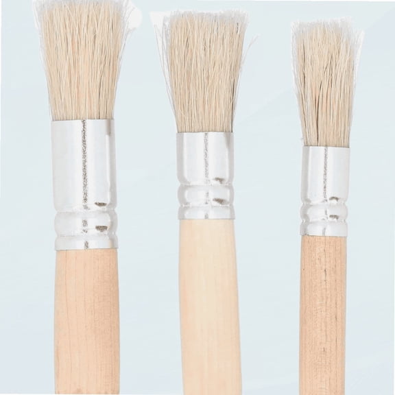 3PCS Chalk Paint Brush, Painting Brush Bristle Round Brushes DIY Art Craft Project Oil Painting Watercolor Painting Brush DIY Crafts Arts Drawing Supplies