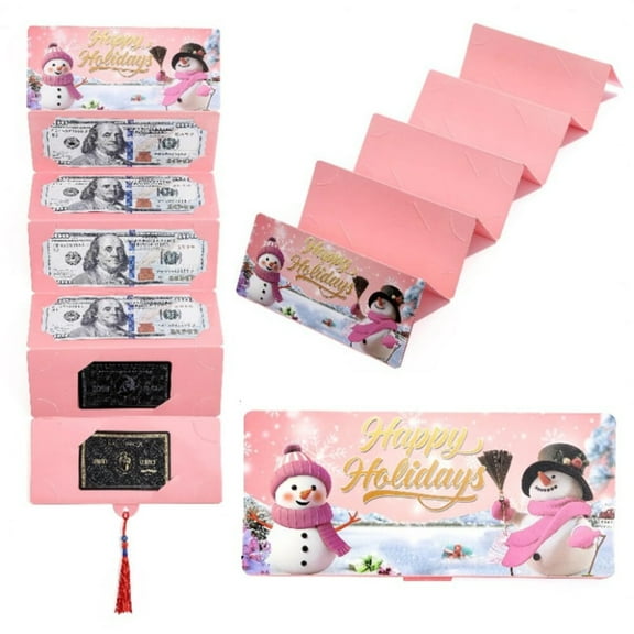 3Pcs Christmas Cash Gift Envelopes, DIY 10 Slot Gift Card Holders Surprise for Men & Women