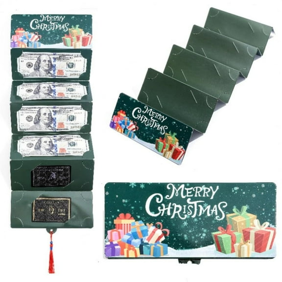 3Pcs Christmas Cash Gift Envelopes, DIY 10 Slot Gift Card Holders Surprise for Men & Women