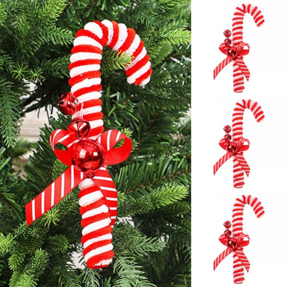 3PCS Christmas Hanging Lollipop Ornaments- Candy Ornaments for Christmas Tree- Peppermint Candy Hanging Decor for Wreaths and Xmas Tree Party Decoration