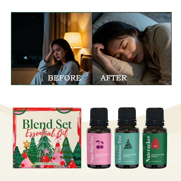 3PCS Christmas Magic Holiday Essential Oil Blend Set, Trio of Exclusive Holiday Scents, Bring Festive Cheer to Every Room, Joyful & Uplifting