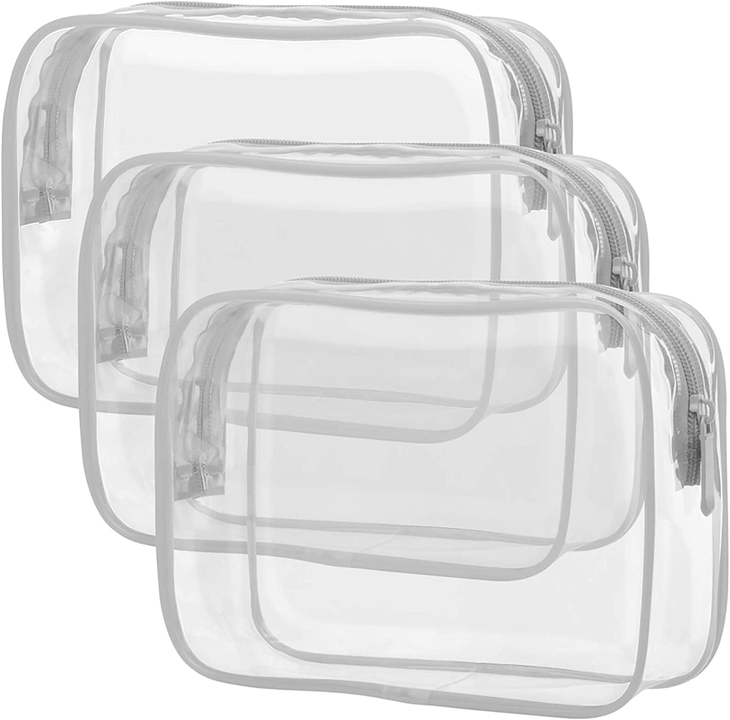 3PCS Clear Toiletry Bag - Toiletry Bags - Quart Size Travel Bag, Clear ...