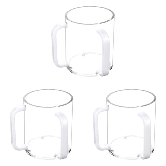 3PCS Clearance Hand Washing Cup with Handles 5" Clear Acrylic Hand Washing Cup for The 13x10cm