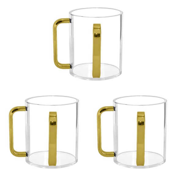 3PCS Clearance Hand Washing Cup with Handles 5" Clear Acrylic Hand Washing Cup for The 13x10cm