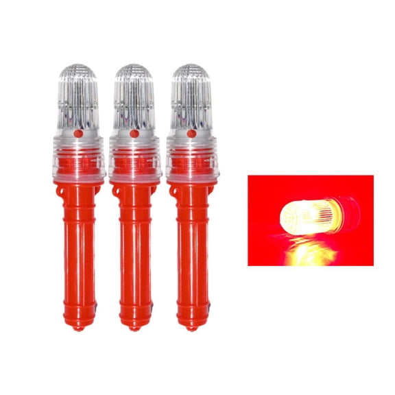 3PCS Coast Guard Approved Marine Boat Flares Kit, Boat Flares, Visual Distress Signals at Sea, Emergency Safety Kit for Boating, Waterproof Emergency Signals for Fishing Nets Buoys & Boats - Red