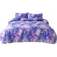3PCS Colorful Galaxy Twin Duvet Cover Set, 1 Duvet Cover and 2