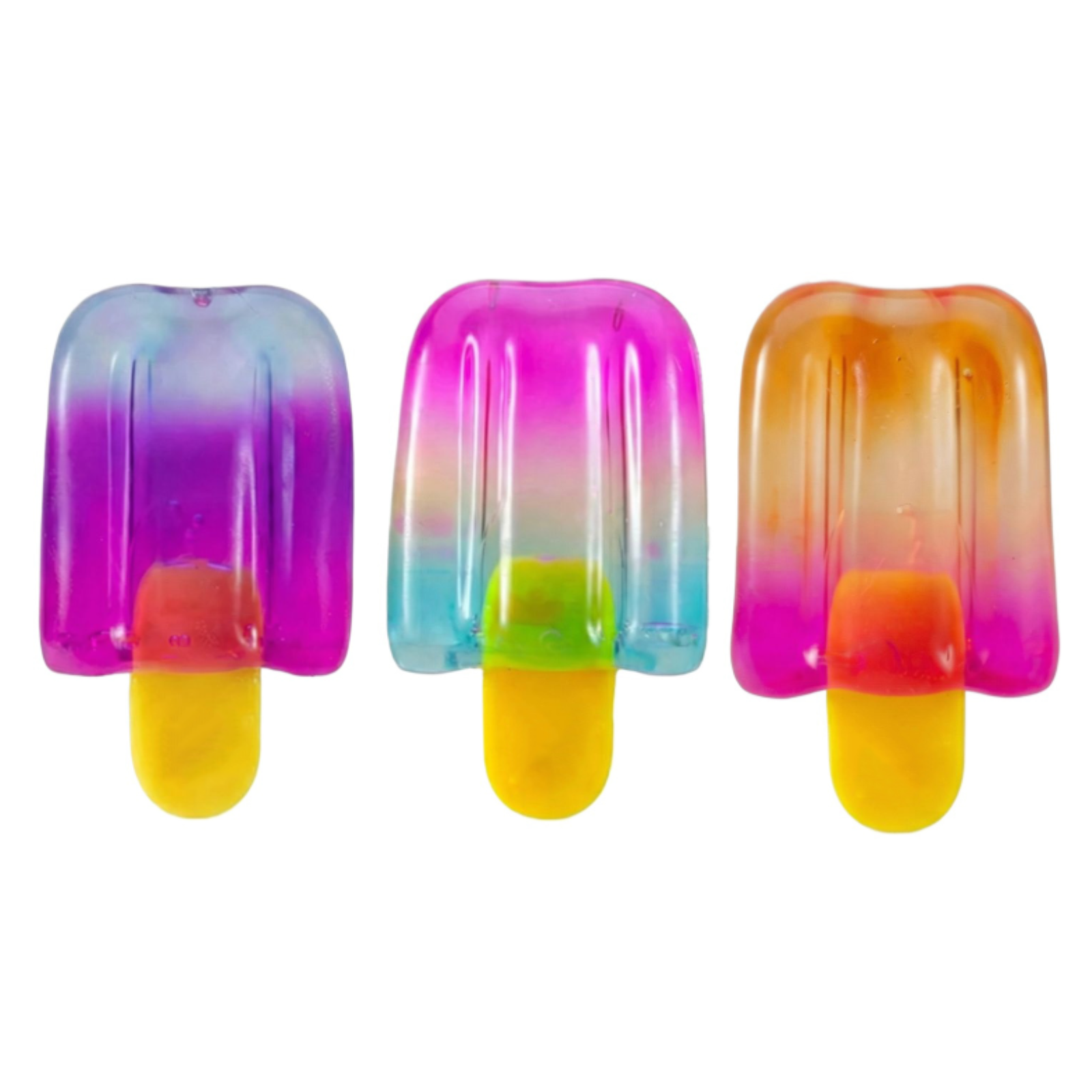 3PCS Colorful Nice Popsicle Squishy, Doh Sensory Popsicle Fidget for Anxiety Relief and Focus, Soft Portable Squeeze Popsicle, Party Favor