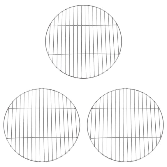 3PCS Cooking Grill Grates, Replacement Cooking Grate for Small 30cm Grill, Cooking Grate and Grate Replacement Parts Round Steel Grilling Rack Grid