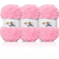 thumbnail image 1 of 3PCS Coral Velvet Yarn Chenille Yarn for Crocheting,Fluffy Yarn for Knitting and Croche DIY Craft,Warm Yarn for Bag Hat Scaf Clothe Gloves Doll, 1 of 6