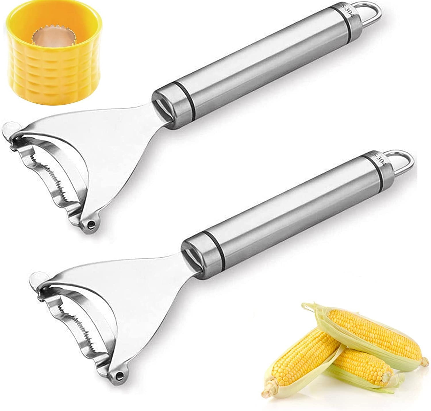 3PCS CornThresher Peeler, Corn Thresher Cob Stripper Tool ,Premium