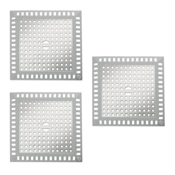 3PCS Corrosion-Resistant Drain Strainer, Bathroom & Kitchen Hair Filter Cover Stainless Steel Protector