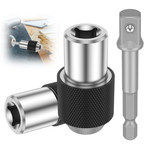 TMWEFUSC 2026 New 3PCS Cr Mo Steel Adjustable Tap Socket Set #6-1/2" 3/8" Drive for Tight Space Square Shank Tools