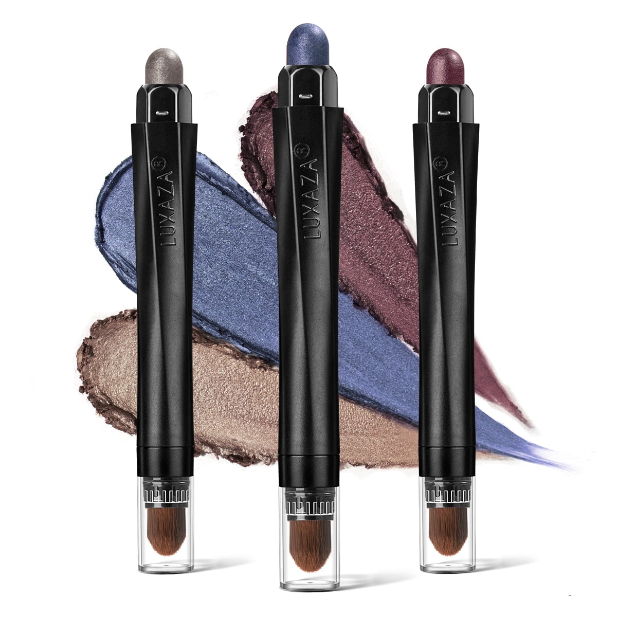 3PCS Cream Eyeshadow Stick in Matte & Shimmer Finishes - Blue, Gold ...