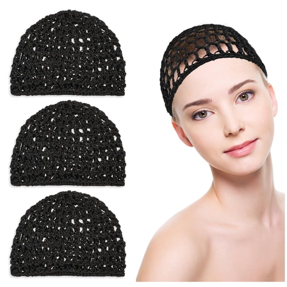 3PCS Crochet Hair Net, Soft Hair Net for Silk Press
