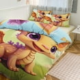 thumbnail image 1 of 3PCS Cute Dragon Baby Duvet Cover Set Twin, 1 Duvet Cover And 2 Pillowcase, Duvet Cover for Kids Girls Boys And Teens, 1 of 6