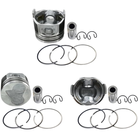 3PCS D1305 Piston+Piston Rings For Kubota D1305 D1305B D1305EBH Engine B2650 B2710HSD B2920 F3060 F3080 KB23X KB225 R1-261 Tractor ZD326HL ZD326P ZD326RP STD D1305 piston ring set 16060-21114