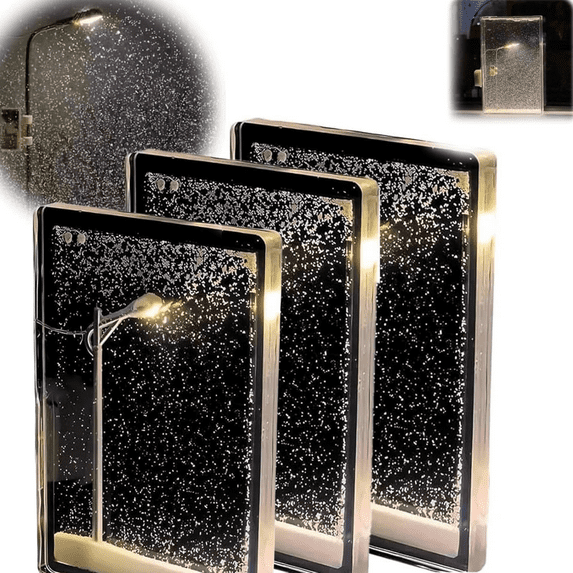 3PCS DIY Snow Scenery Night Light,2026 New Handmade DIY Christmas Snowy Night Street Lamps Night Light,Snow Scenery Street Lamp Snowflake Lamp for Bedroom Christmas Indoor Party Decoration