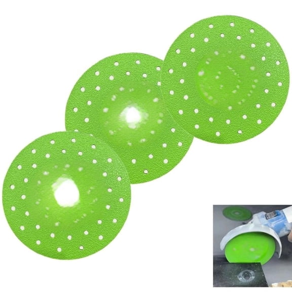 3PCS Diamond Saw Blades 4.5In for Angle Grinder - Multi-Pore Tile CuttingDisc,Vacuum Brazed Cutting Disc,Vacuum Brazed for Wine Bottles,Jade,Marble, Ceramic,Tile,Crystal,Extra Thin 1.2mm Chip-Free