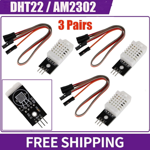 3PCS Digital Temperature Humidity Sensor Compatible with DHT22 AM2302 For Arduino