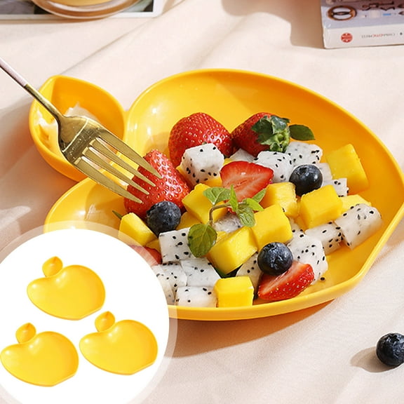 Fanshiluo 3Pcs Dinner Plates - W 8.66Inch X L 6.88Inch Impregnable Dinner Plates Set Of 3 - Dishwasher & Microwave Safe Plastic Plates Reusable