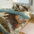 thumbnail image 1 of 3PCS Dinosaurs Surfing Duvet Cover Set Twin, 1 Duvet Cover And 2 Pillowcase, Duvet Cover for Kids Girls Boys And Teens, 1 of 6