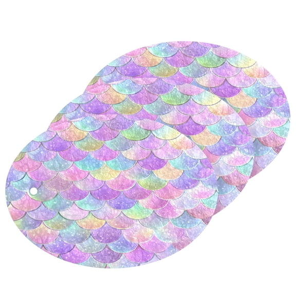 3PCS Dish Cleaning Sponge Scrubs Dish Pad for Wash Dish for Non-Stick & Delicate Cookware Mermaid Scale Pattern