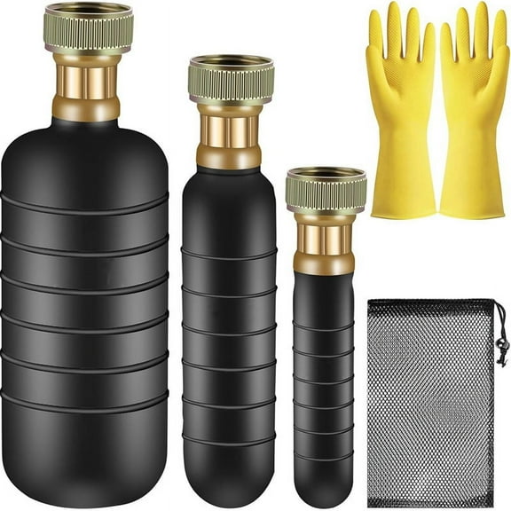 3PCS Drain Bladder Kit,Drain Cleaning Bladder for 1 to 6 Inch Drain Pipe,Drain Bladder Unclogger for Bathroom Sink