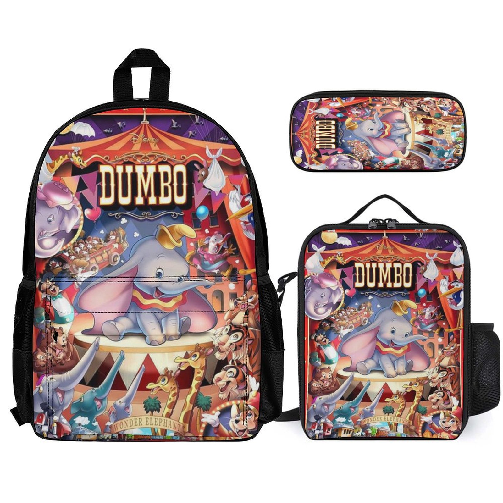 3PCS Dum-b Backpacks Set Backpack with Lunch Box Pencil Case Backpack ...