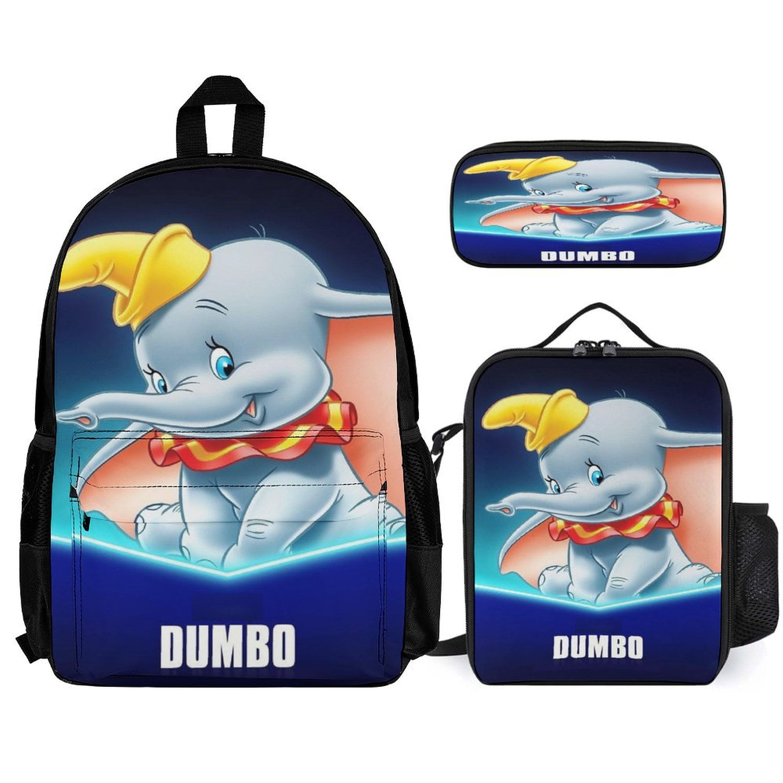 3PCS Dumbo Backpacks Set Backpack with Lunch Box Pencil Case Backpack ...