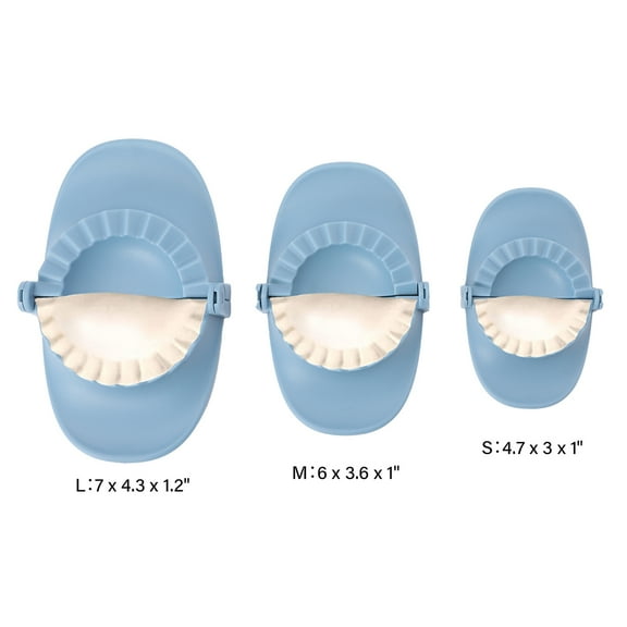 3PCS Dumpling Maker Mold Set, Empanadas Press Mold, Empanada Pastry Kitchen Tool, Set in 3 Different Sizes with Round Dough Cutter & Stuffing Spoon, Perfect for Making Hand Pies, Dumplings, Ravioli, C