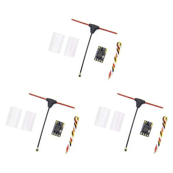 3PCS ELRS Receiver 2.4GHz NANO ExpressLRS Receiver CRSF with T-Type Antenna for RC FPV Traversing Drones Parts