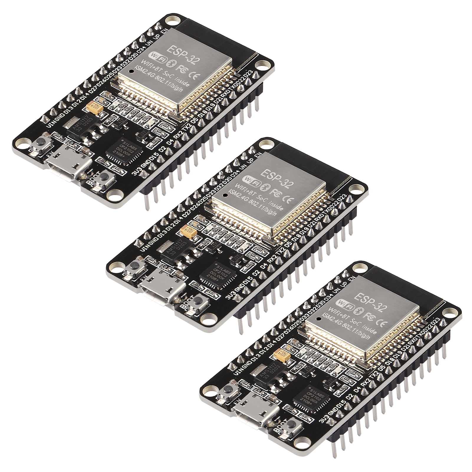 3PCS ESP-32 Development Board , 2.4GHz Dual Mode WiFi+Bluetooth 4.2 ...