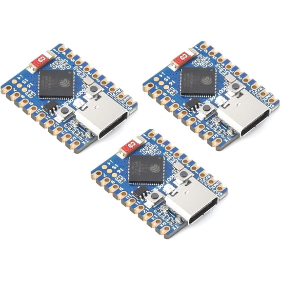 3PCS ESP32-C3 Mini Development Board, Based On ESP32-C3FN4 Single-Core Processor, 160MHz Running Frequency, 2.4GHz Wi-Fi & BLE 5