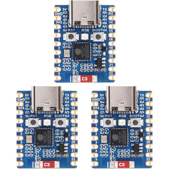 3PCS ESP32-C6 Mini Development Board, Based On ESP32-C6FH4, Dual Processors, 160MHz Running Frequency, 2.4GHz wi-fi 6 & BLE 5, ESP32 Development Board