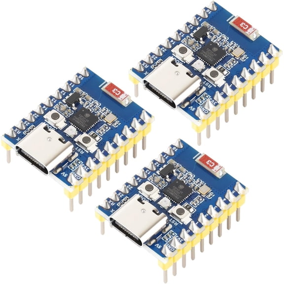 3PCS ESP32-H2 Mini Development Board with ESP32-H2FH4S, 96MHz Processor, 4MB Flash, Support BLE/Zigbee/Thread Wireless Communication, with Pre-soldered Headers