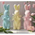 thumbnail image 1 of 3PCS Easter Flocked Bunnies Figurine with Bow tie, Pastel Flocking Rabbit Tabletop Ornament for Easter Centerpieces for Spring Home Office Table Decor, Party Supplies Gifts for Friends, 1 of 9