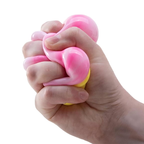 3PCS Easter Needo Nice Cream Cone Squishy, Easter Anxiety Stress Relief, Squishy Stress Cube-Drop Malt Sugar Balls, Fidgets Sensory Toys for Autism Classroom Prize Toys