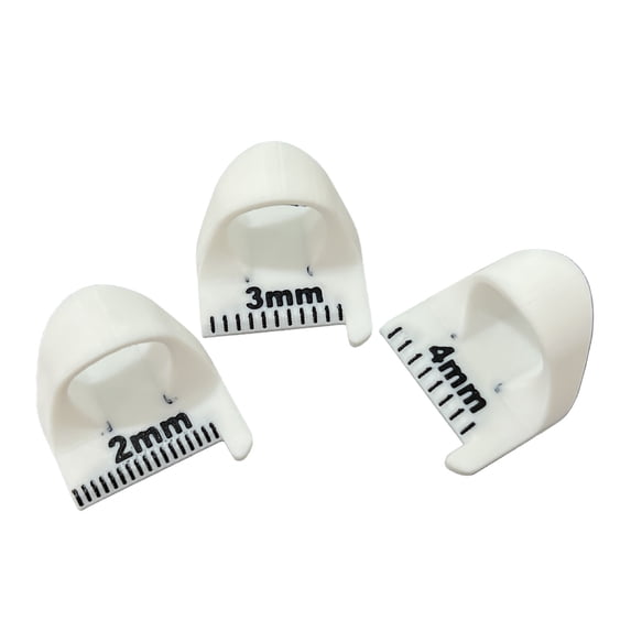 3PCS Edge Hand Sewing Guide Tool Set 2MM 3MM 4MM, Lock Stitching Gauge and Templates for Precision Embroidery, Pants Hemming Ruler, DIY Sewing Notions and Supplies for Beginners