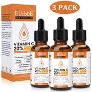 3PCS Elbbub Vitamin C Serum for Face,Day Anti Aging Face Serum,Firm, Brighten, Hydrate,Refresh Skin,90ml