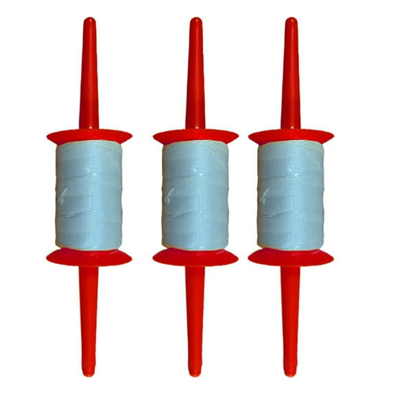 3PCS Ergonomic Kites Line Spool 150M Heavy Duty Polyester Thread AntiSlip Grip Kites String Reel for Family Activity