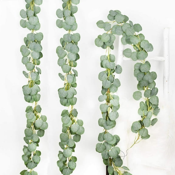 3PCS Eucalyptus Garlands Artificial Greenery Garland Faux Silk Eucalyptus Vines Wedding Backdrop Wall Decor Flower Arrangement
