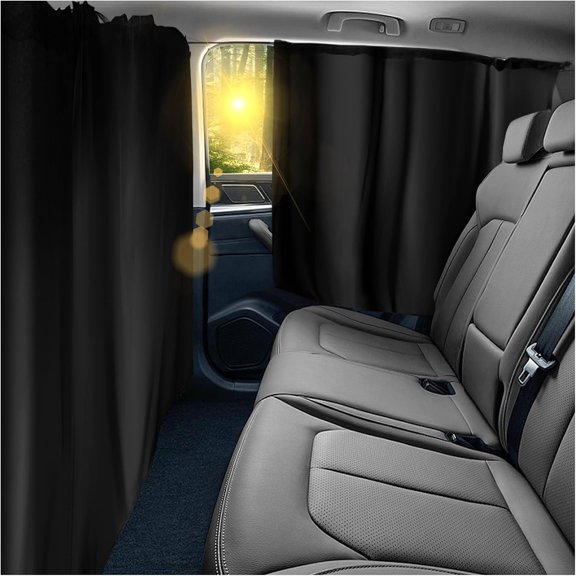 3PCS Extra Large Car Window Shades Kit,Thickened Vinyl Coated Car Window Covers for Privacy and Maintaining Cool Auto Interior Temperature,Universal Cars Curtains for Windows (Extra Large)