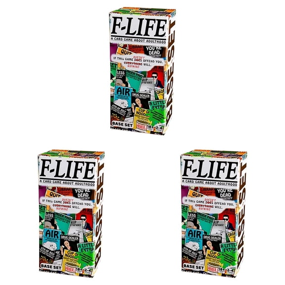 3PCS F-L1fe Card Game Base Set – Adult Party Game for Friends, Family Gatherings & Game Nights, Ages 18+