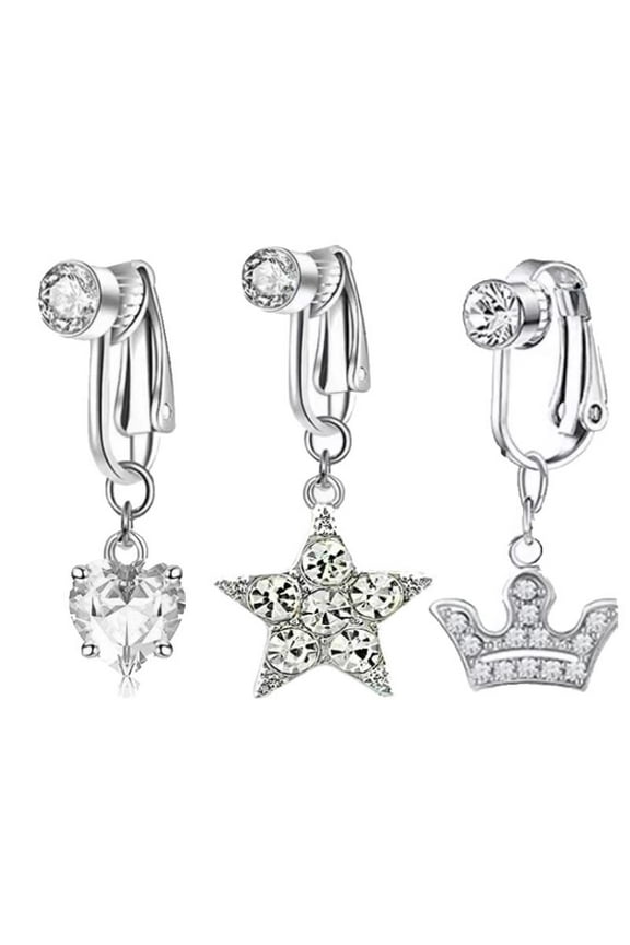 3PCS Fake Belly Ring Belly Botton Ring