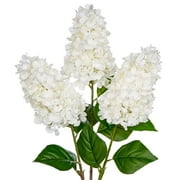 3PCS Fake Flowers Hydrangea Artificial Flowers 28" Long Stem White Faux Flowers for Vase, Real Touch Silk Flowers Décor for Floral Arrangement Home Farmhouse Office Hotel Decoration