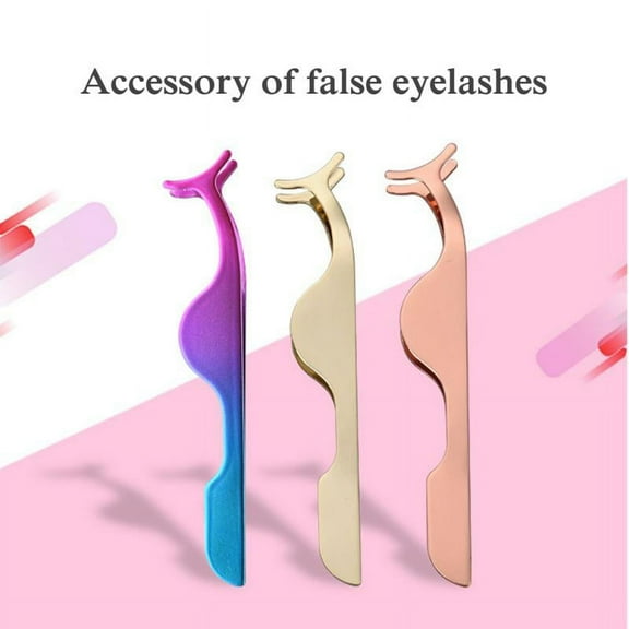 3PCS False Eye Lash Applicator Eyelash Extension Tweezers Remover Clip Tweezers Nipper