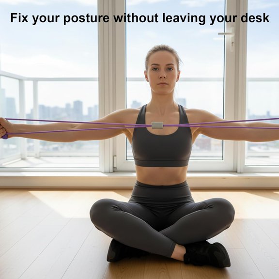 3PCS Figure 8 Resistance Band Set, Multifunctional Posture Correction Back Stretcher, Shoulder & Chest Expander Exercise Trainer, Portable Home Fitness Equipment for Yoga, Stretching and Body Shaping