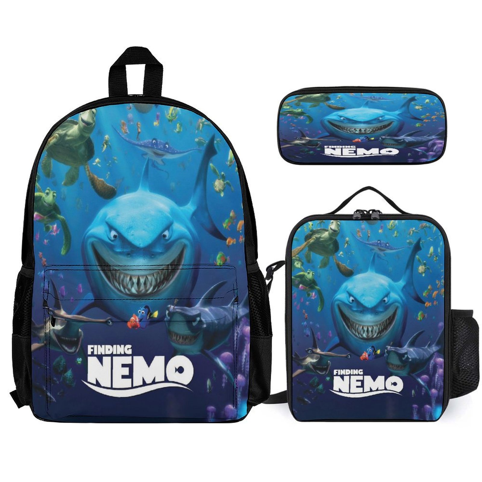 3PCS Finding Nem0 Backpacks Set Backpack with Lunch Box Pencil Case ...