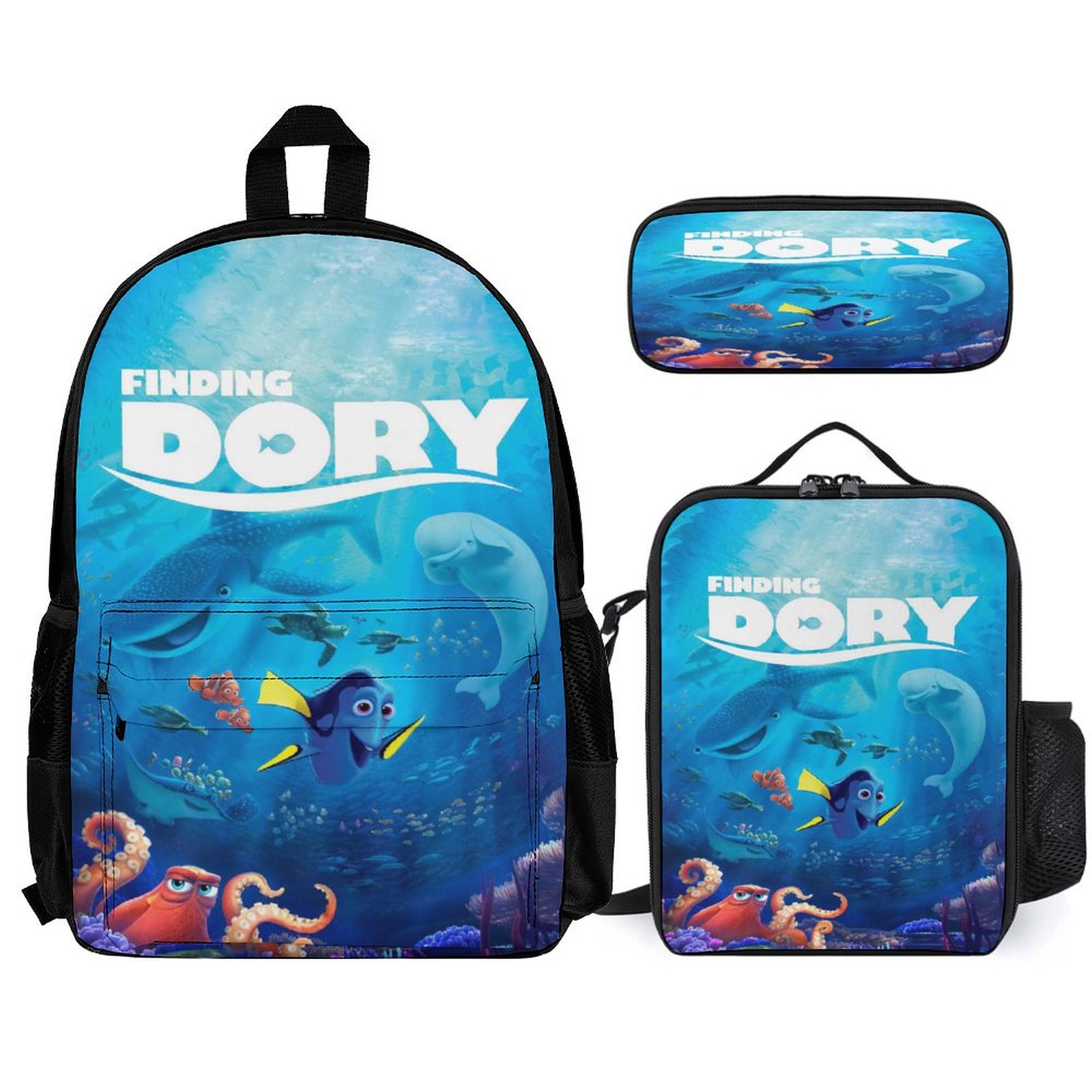 3PCS Finding Nem0 Backpacks Set Backpack with Lunch Box Pencil Case ...